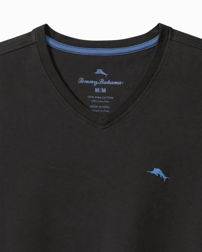 Tommy Bahama Shirts Bali Skyline LongSleeve VNeck TShirt Black 8211 Men Tommy Bahama Shirts Bali Skyline LongSleeve VNeck TShirt Black 8211 Men