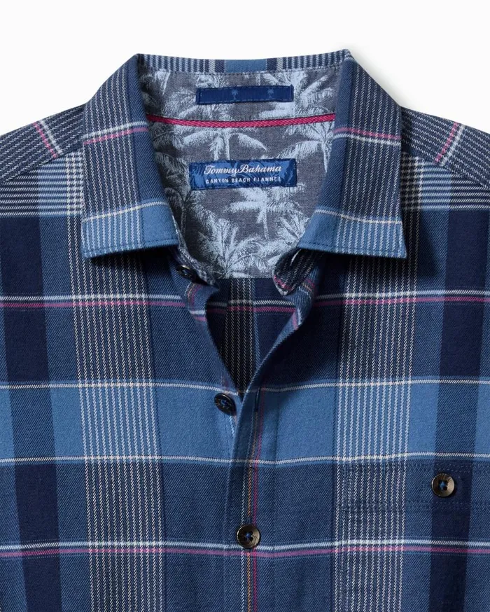Tommy Bahama Shirts Canyon Beach Pebble Cay Plaid Stretch Flannel Shirt Dockside Blue 8211 Men Tommy Bahama Shirts Canyon Beach Pebble Cay Plaid Stretch Flannel Shirt Dockside Blue 8211 Men