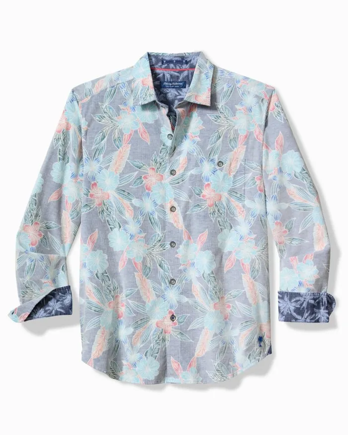 Tommy Bahama Shirts Coastline Cord Stretch Shoreline Vines Shirt Dockside Blue 8211 Men Tommy Bahama Shirts Coastline Cord Stretch Shoreline Vines Shirt Dockside Blue 8211 Men