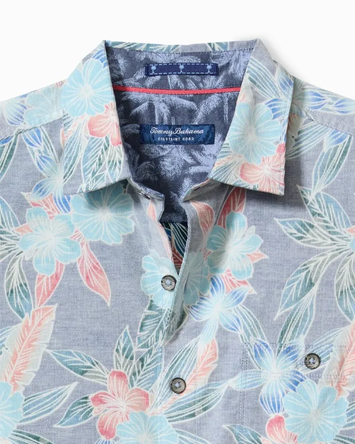 Tommy Bahama Shirts Coastline Cord Stretch Shoreline Vines Shirt Dockside Blue 8211 Men Tommy Bahama Shirts Coastline Cord Stretch Shoreline Vines Shirt Dockside Blue 8211 Men