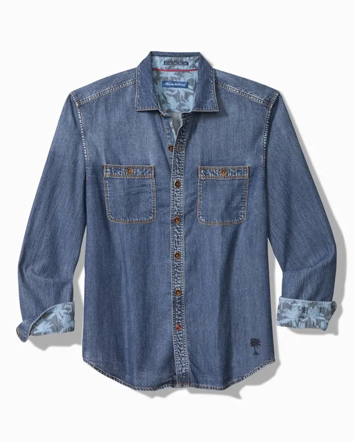 Tommy Bahama Shirts Indio Canyon LongSleeve Shirt Dark Indigo 8211 Men