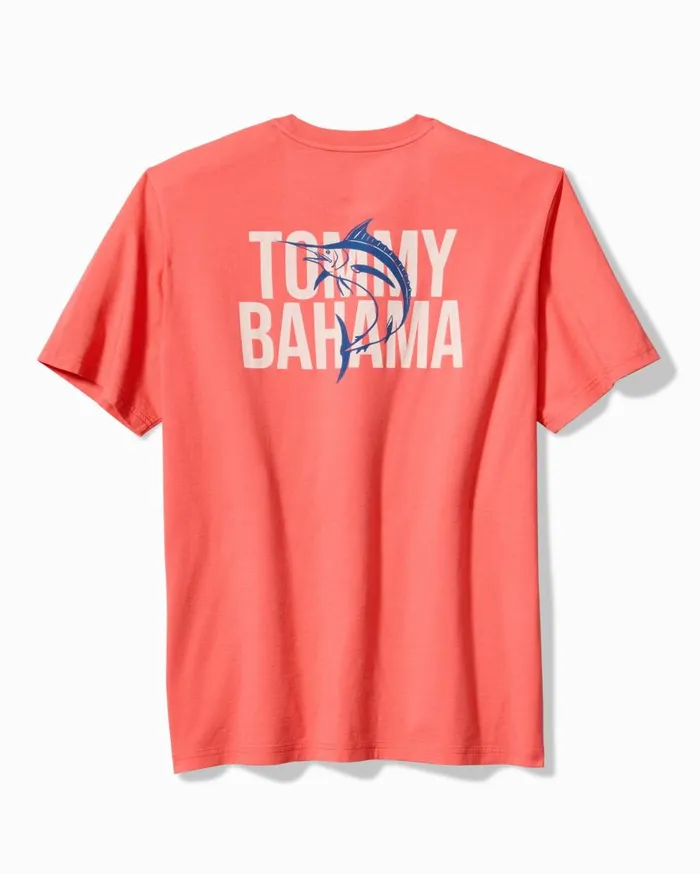 Tommy Bahama Shirts Marlin Driver Graphic TShirt Dubarry Coral 8211 Men