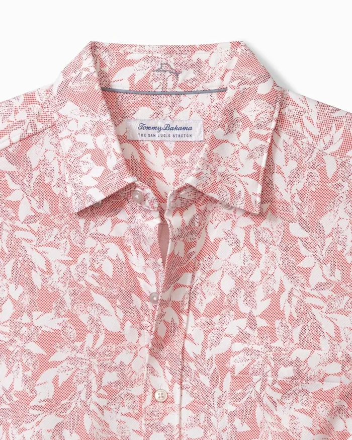 Tommy Bahama Shirts San Lucio Casa Vines Knit Stretch Shirt Rose Red 8211 Men Tommy Bahama Shirts San Lucio Casa Vines Knit Stretch Shirt Rose Red 8211 Men