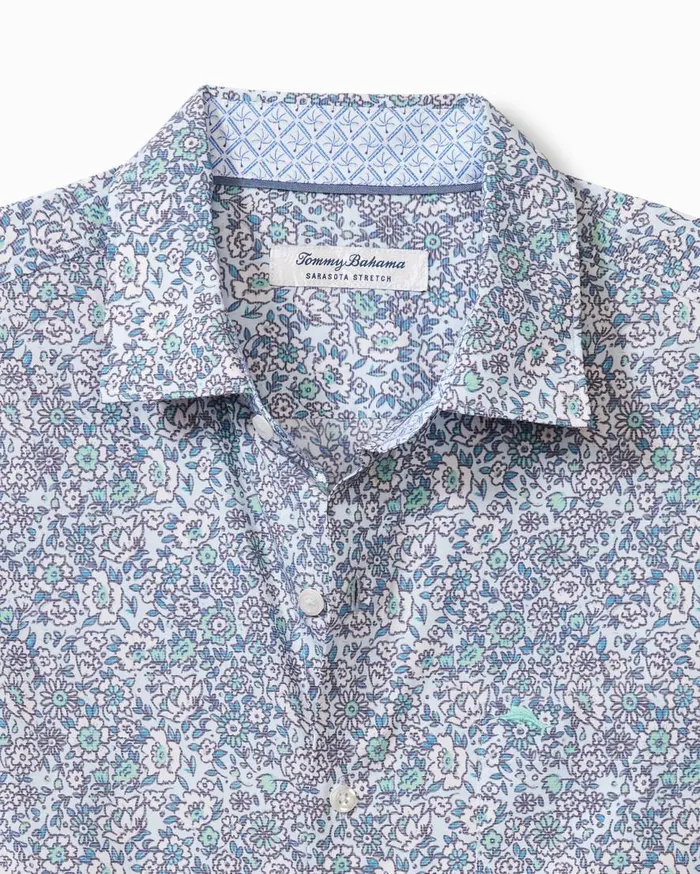 Tommy Bahama Shirts Sarasota Stretch Blue Flora IslandZone Shirt Glass Bead Blue 8211 Men Tommy Bahama Shirts Sarasota Stretch Blue Flora IslandZone Shirt Glass Bead Blue 8211 Men