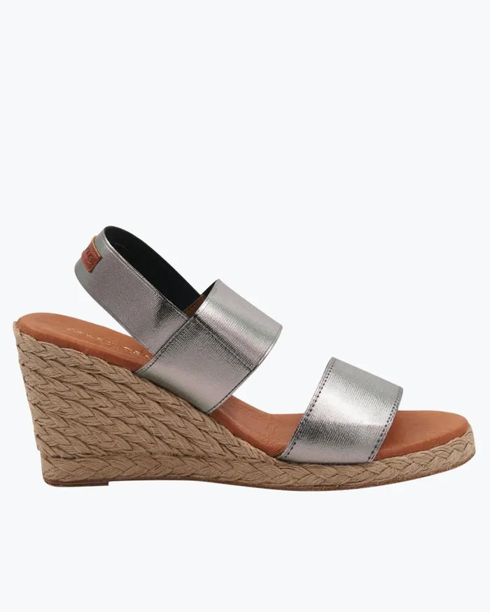 Tommy Bahama Shoes and Sandals Andr Assous Allison Elastic Wedge Sandals Pewter 8211 Women