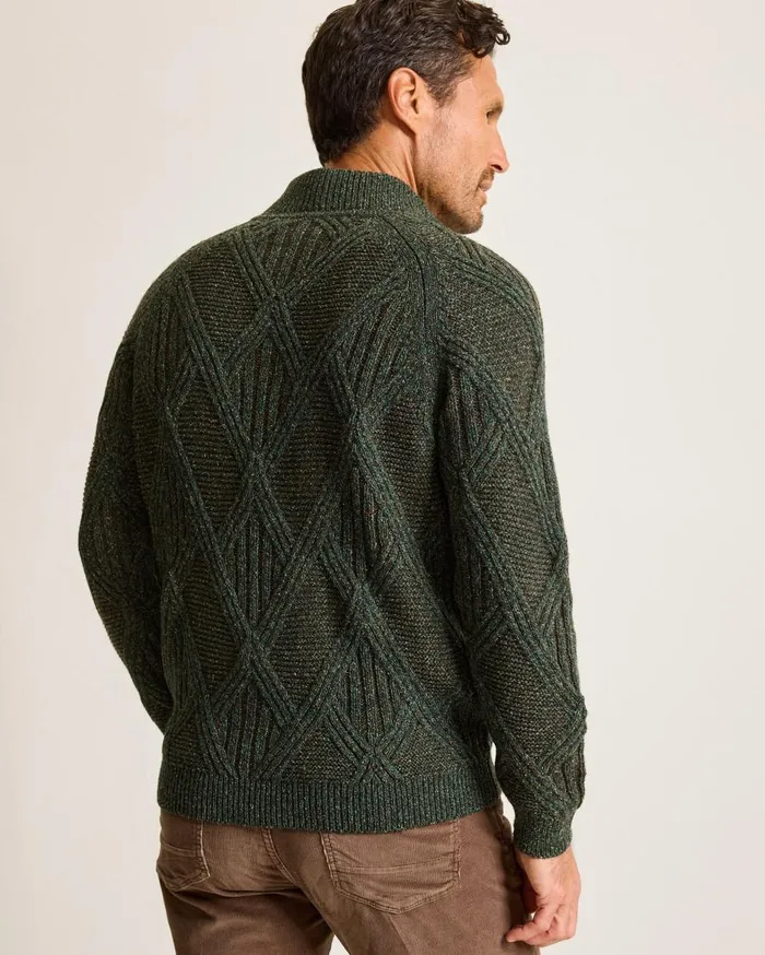 Tommy Bahama Sweaters Beachscape Cable ButtonMock Sweater Dark Loden 8211 Men Tommy Bahama Sweaters Beachscape Cable ButtonMock Sweater Dark Loden 8211 Men