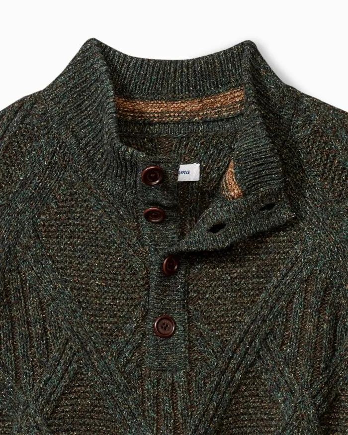 Tommy Bahama Sweaters Beachscape Cable ButtonMock Sweater Dark Loden 8211 Men Tommy Bahama Sweaters Beachscape Cable ButtonMock Sweater Dark Loden 8211 Men
