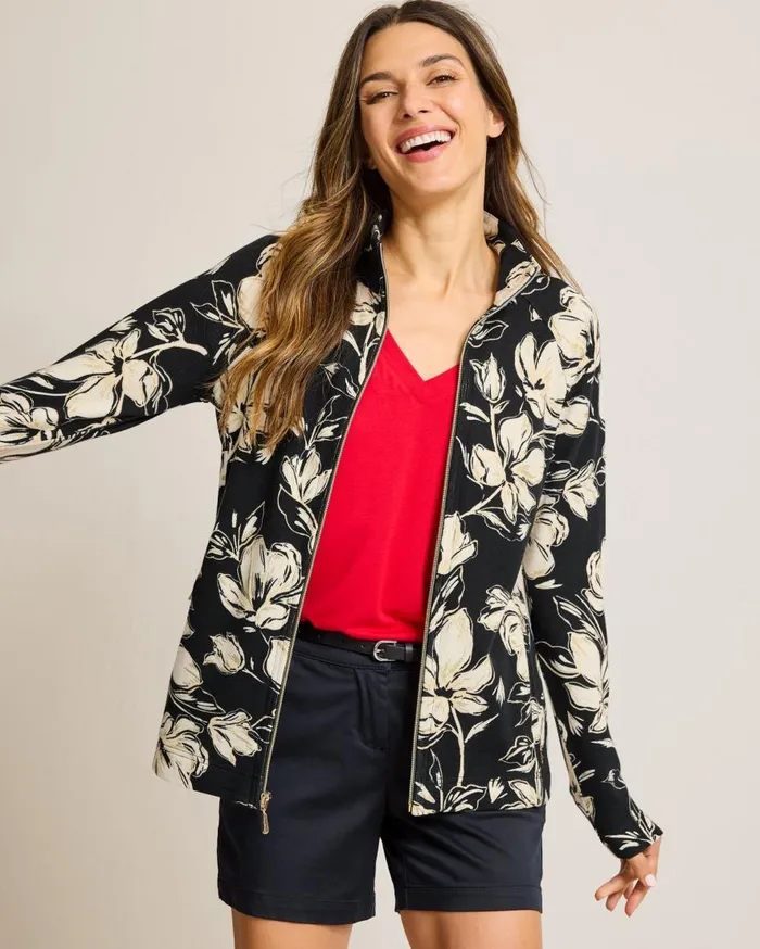 Tommy Bahama Sweatshirts Aruba Noche Mar FullZip Sweatshirt Black 8211 Women