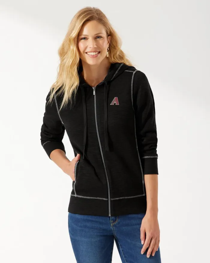Tommy Bahama Sweatshirts MLB Tobago Bay FullZip Hoodie Arizonadiamondbacks 8211 Women