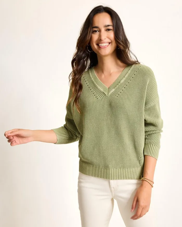 Tommy Bahama Tops and Shirts Salt Wash VNeck Sweater Dusty Thyme 8211 Women Tommy Bahama Tops and Shirts Salt Wash VNeck Sweater Dusty Thyme 8211 Women