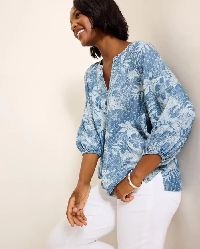 Tommy Bahama Tops and Shirts Secret Inlet 34Sleeve Top Med Marina Wash 8211 Women Tommy Bahama Tops and Shirts Secret Inlet 34Sleeve Top Med Marina Wash 8211 Women