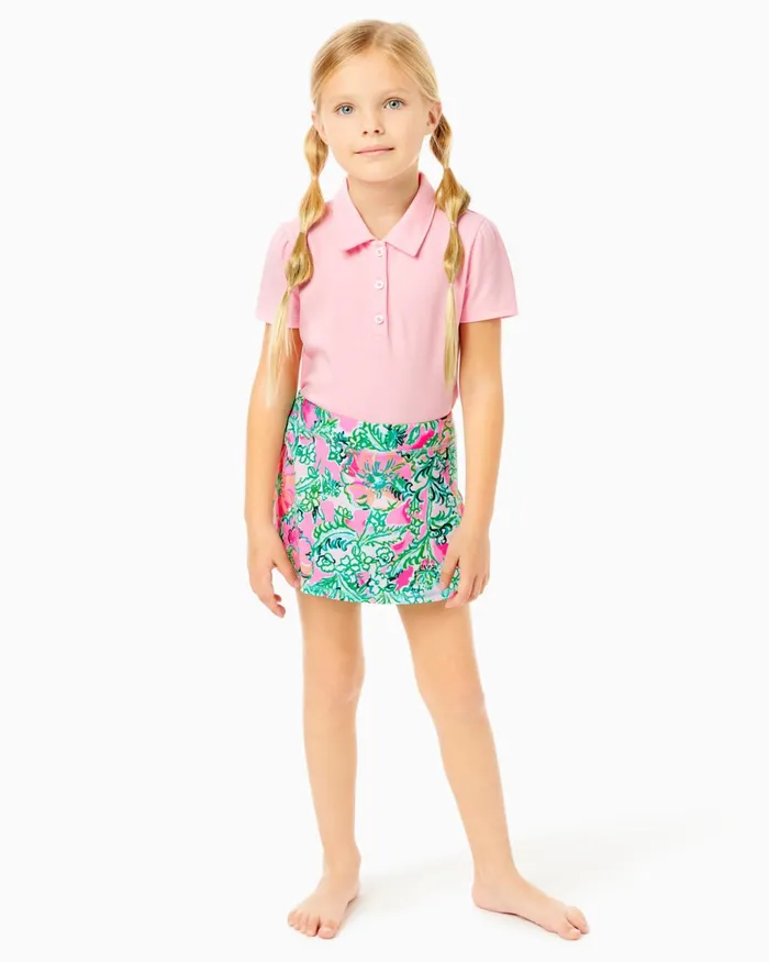 Tops and Bottoms Girls Lilly Pulitzer UPF 50 Luxletic Girls Mini Aila Skort Soleil Pink Perfect Poppy Tops and Bottoms Girls Lilly Pulitzer UPF 50 Luxletic Girls Mini Aila Skort Soleil Pink Perfect Poppy