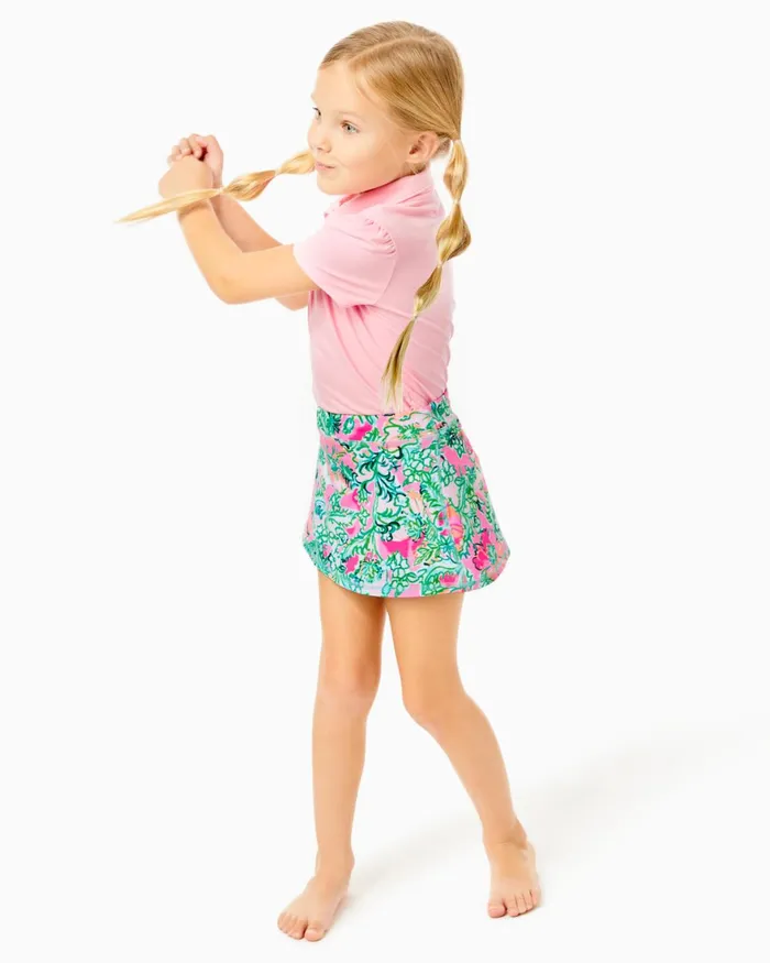 Tops and Bottoms Girls Lilly Pulitzer UPF 50 Luxletic Girls Mini Aila Skort Soleil Pink Perfect Poppy Tops and Bottoms Girls Lilly Pulitzer UPF 50 Luxletic Girls Mini Aila Skort Soleil Pink Perfect Poppy