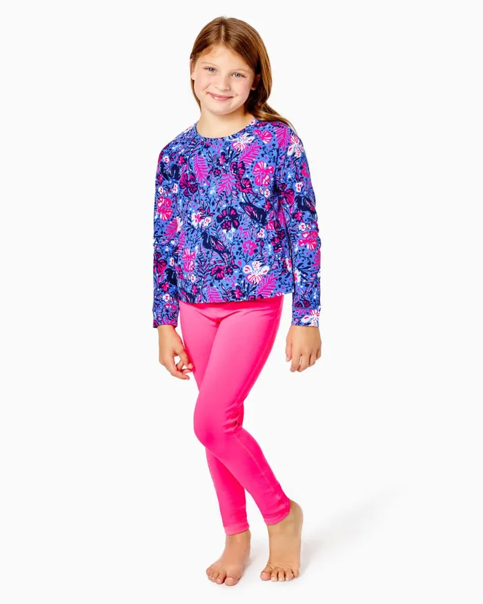 Tops and Bottoms Girls Lilly Pulitzer UPF 50 Luxletic Girls Mini Weekender Legging Pink Grenadine Tops and Bottoms Girls Lilly Pulitzer UPF 50 Luxletic Girls Mini Weekender Legging Pink Grenadine