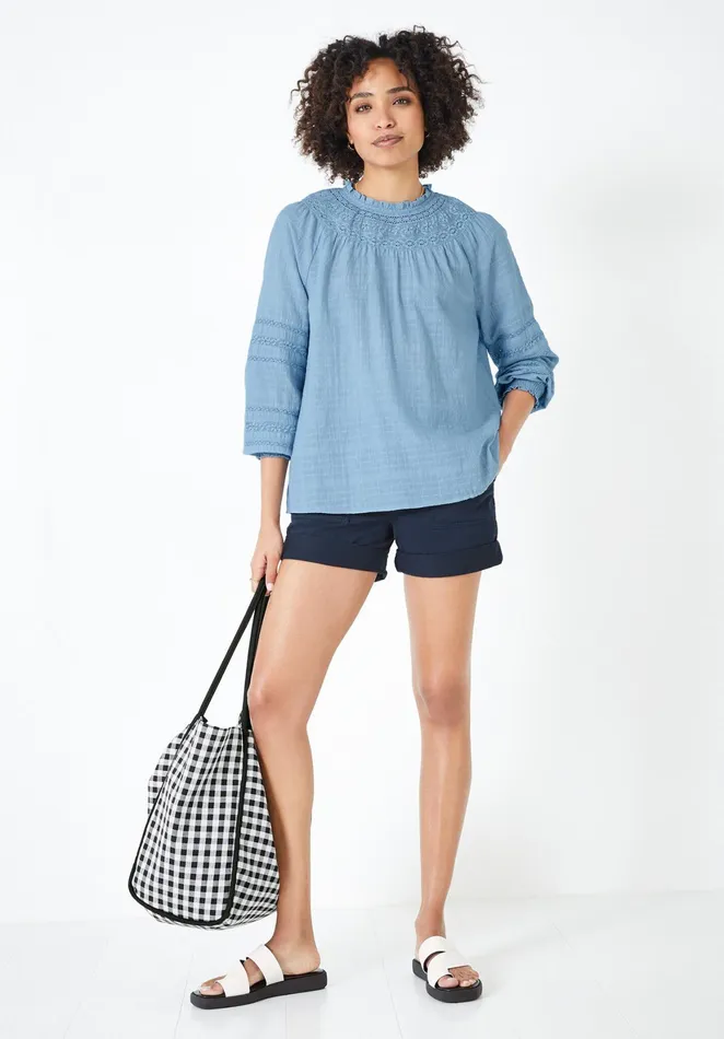 Tops and TShirts Women Hush Adwin Lace Top Blue