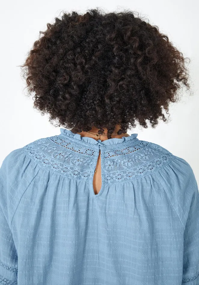 Tops and TShirts Women Hush Adwin Lace Top Blue