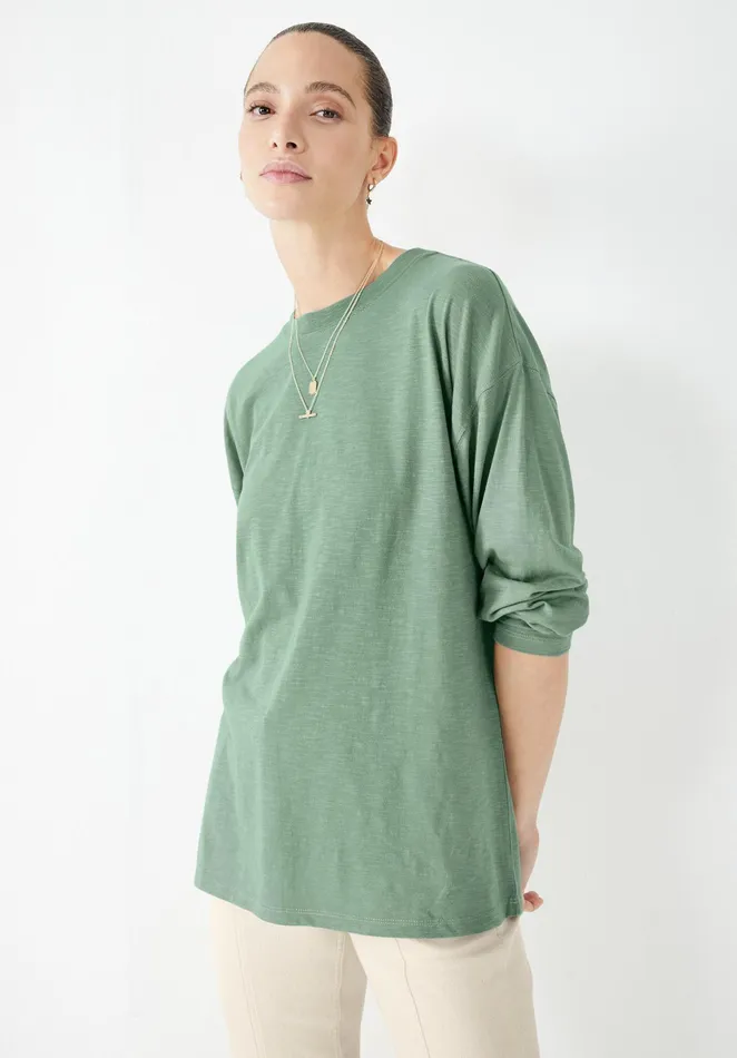 Tops and TShirts Women Hush Amanda Long Sleeved TShirt Iceberg Green