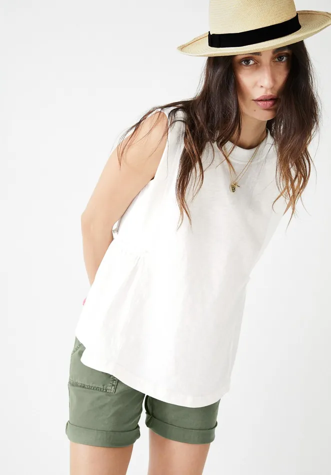 Tops and TShirts Women Hush Finlie Frilled Tank Top Off White