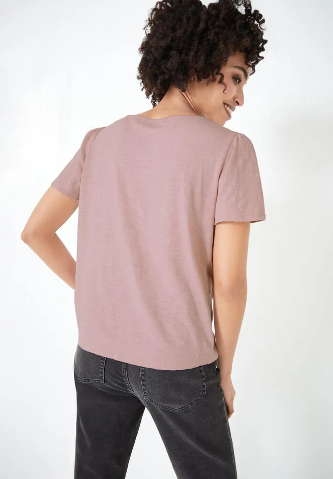 Tops and TShirts Women Hush Hani Ladder Lace TShirt Blush Pink