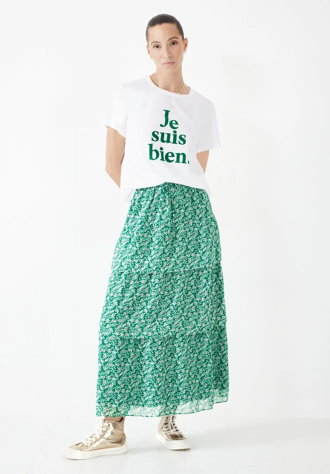 Tops and TShirts Women Hush Je Suis Bien Relaxed TShirt Whitegreen