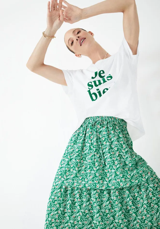 Tops and TShirts Women Hush Je Suis Bien Relaxed TShirt Whitegreen