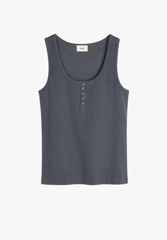 Tops and TShirts Women Hush Larissa Buttoned Vest Ebony