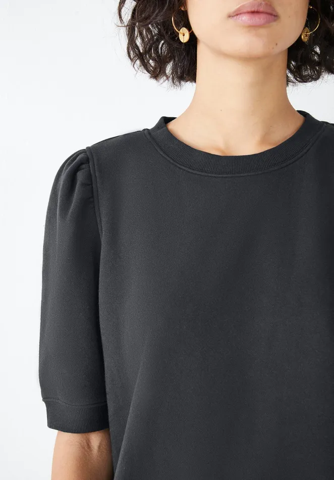 Tops and TShirts Women Hush Phoebee Puff Sleeve Sweatshirt Black