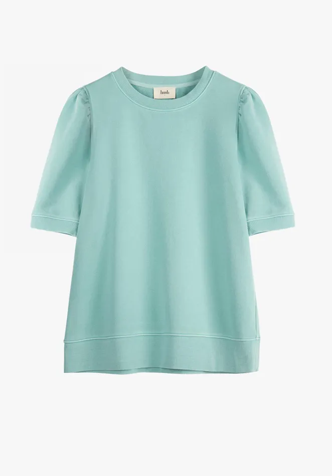 Tops and TShirts Women Hush Phoebee Puff Sleeve Sweatshirt Iceberg Green