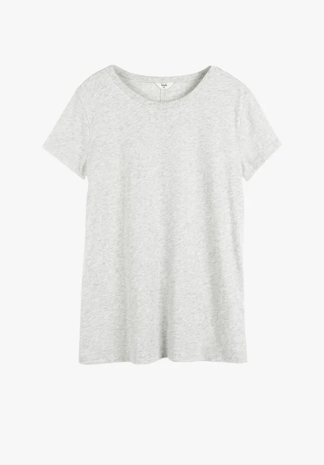 Tops and TShirts Women Hush Slim Fit Crew Tee Lightest Grey Marl