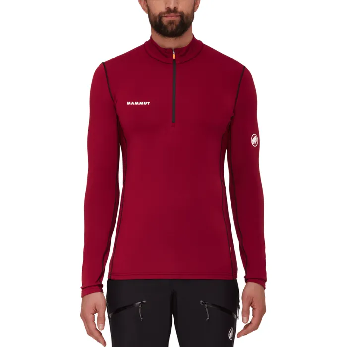 Tops Men Mammut Aenergy ML Half Zip Pull Blood Redblack Tops Men Mammut Aenergy ML Half Zip Pull Blood Redblack