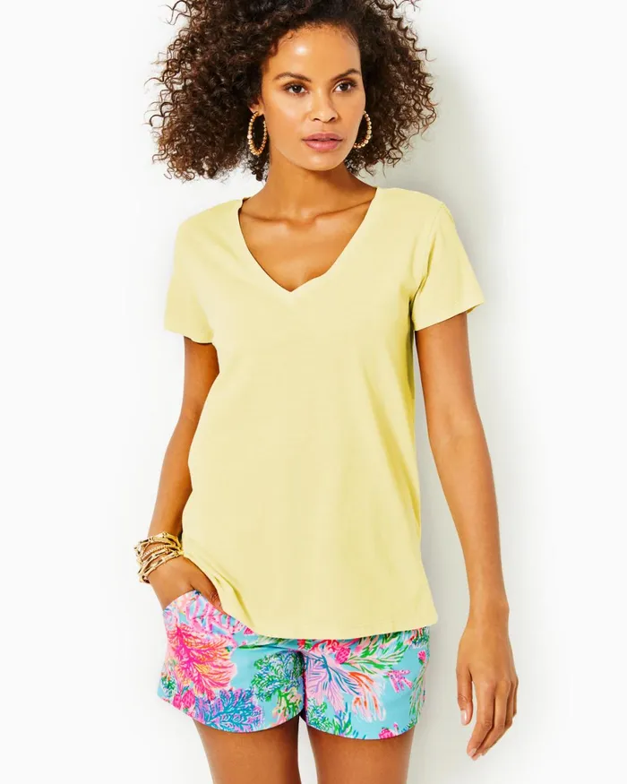 Tops WomenHome and Gifts Lilly Pulitzer Meredith Tee Creme Fraiche Tops WomenHome and Gifts Lilly Pulitzer Meredith Tee Creme Fraiche