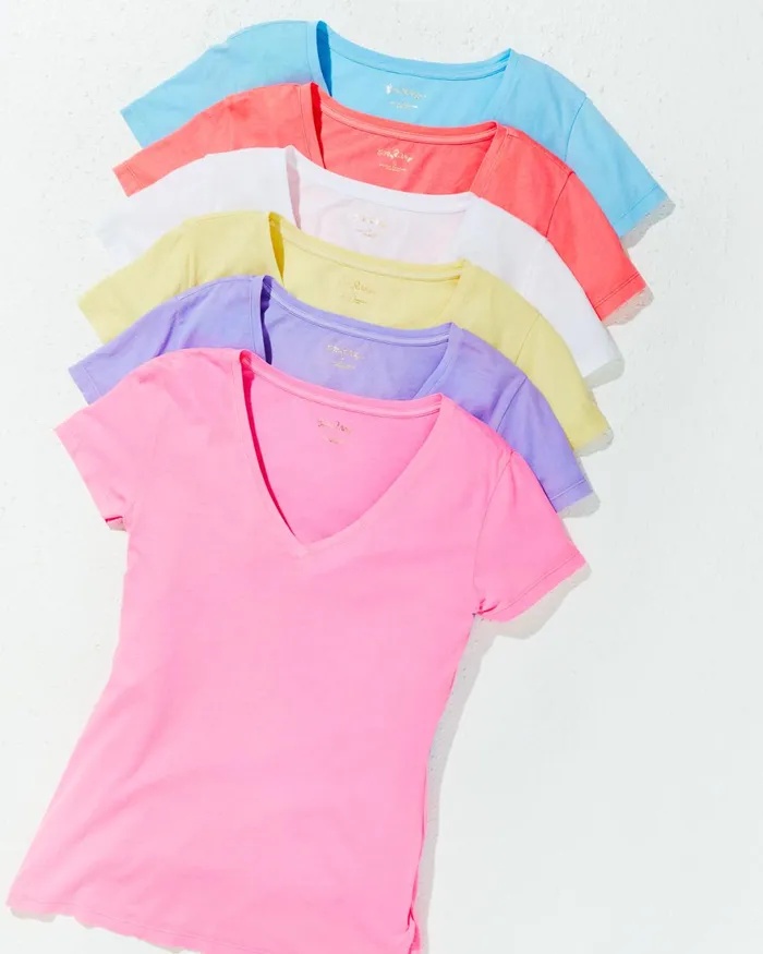 Tops WomenHome and Gifts Lilly Pulitzer Meredith Tee Creme Fraiche Tops WomenHome and Gifts Lilly Pulitzer Meredith Tee Creme Fraiche