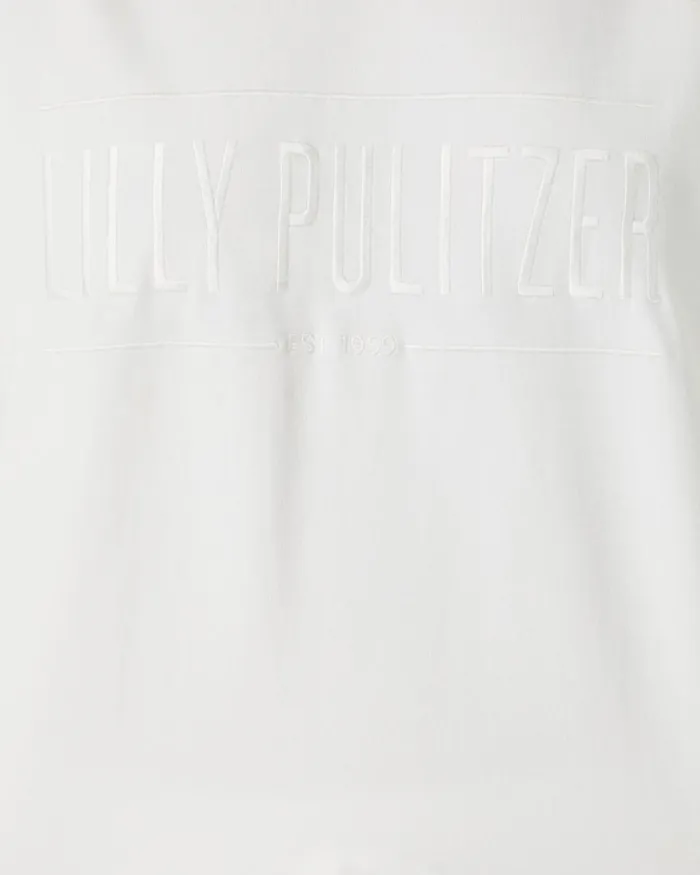Tops Women Lilly Pulitzer Ballad Oversized Sweatshirt Resort White Lilly Pulitzer Embroidery Tops Women Lilly Pulitzer Ballad Oversized Sweatshirt Resort White Lilly Pulitzer Embroidery