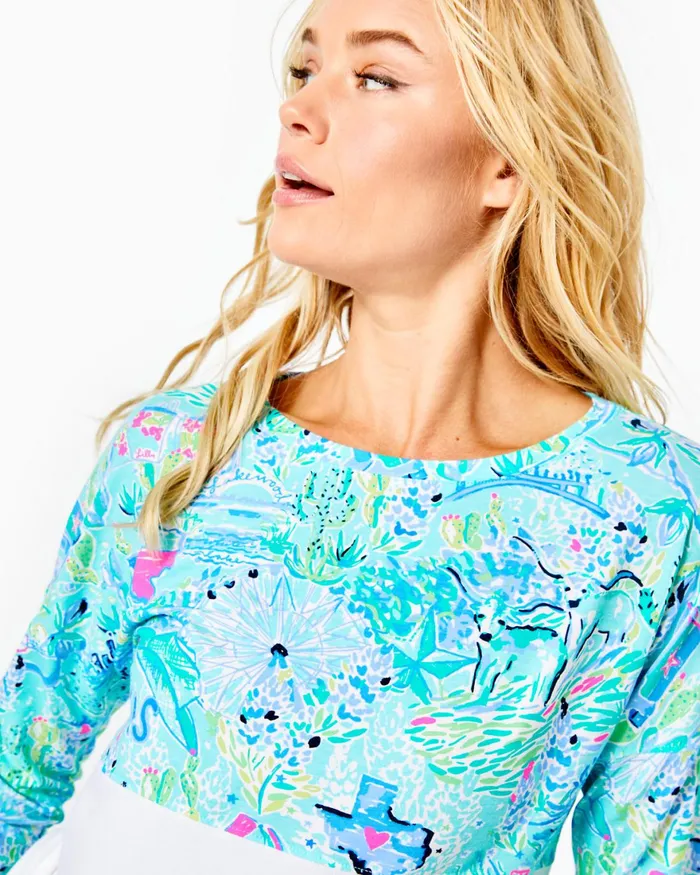 Tops Women Lilly Pulitzer Finn Top Bayside Blue Lilly Loves Texas Tops Women Lilly Pulitzer Finn Top Bayside Blue Lilly Loves Texas