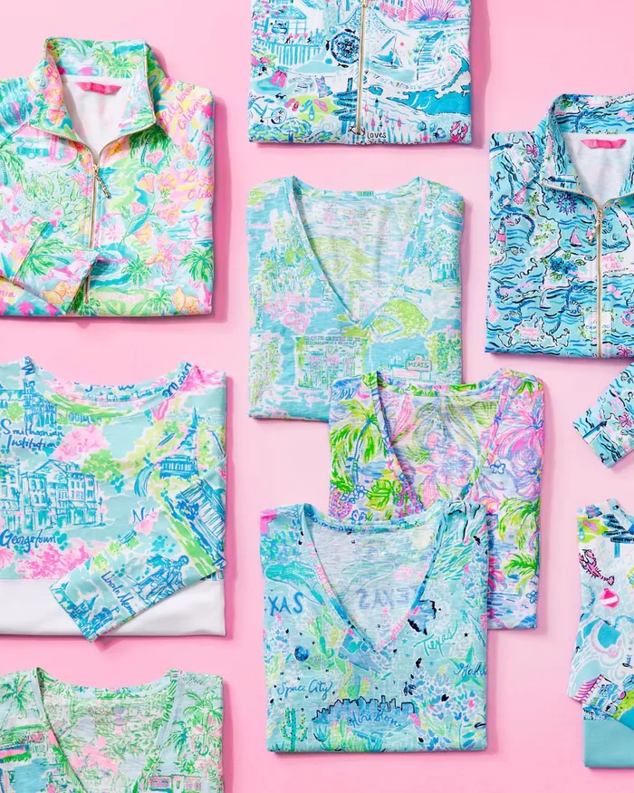 Tops Women Lilly Pulitzer Finn Top Bayside Blue Lilly Loves Texas Tops Women Lilly Pulitzer Finn Top Bayside Blue Lilly Loves Texas