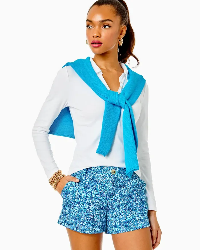 Tops Women Lilly Pulitzer Jody Sweater Amalfi Blue Marl Tops Women Lilly Pulitzer Jody Sweater Amalfi Blue Marl