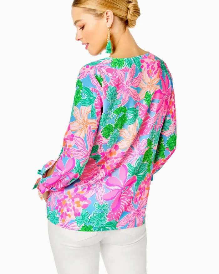 Tops Women Lilly Pulitzer Pamala Top Multi Tigers Lair