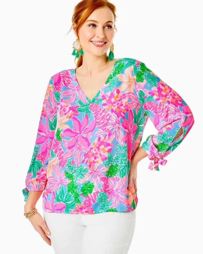 Tops Women Lilly Pulitzer Pamala Top Multi Tigers Lair Tops Women Lilly Pulitzer Pamala Top Multi Tigers Lair