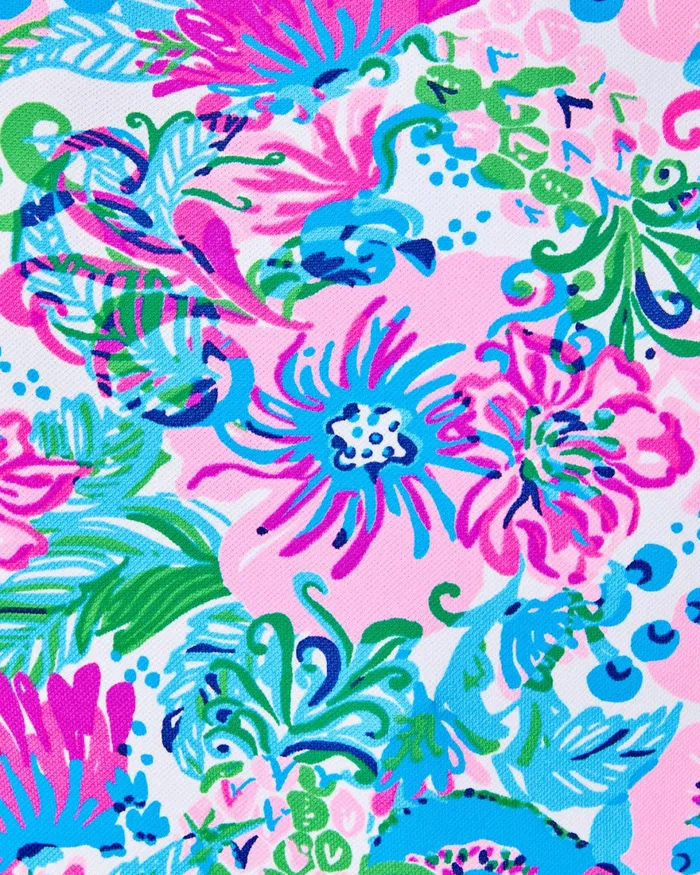 Tops Women Lilly Pulitzer UPF 50 Luxletic Frida Puff Sleeve Polo Mandevilla Baby Paradise Petals Tops Women Lilly Pulitzer UPF 50 Luxletic Frida Puff Sleeve Polo Mandevilla Baby Paradise Petals