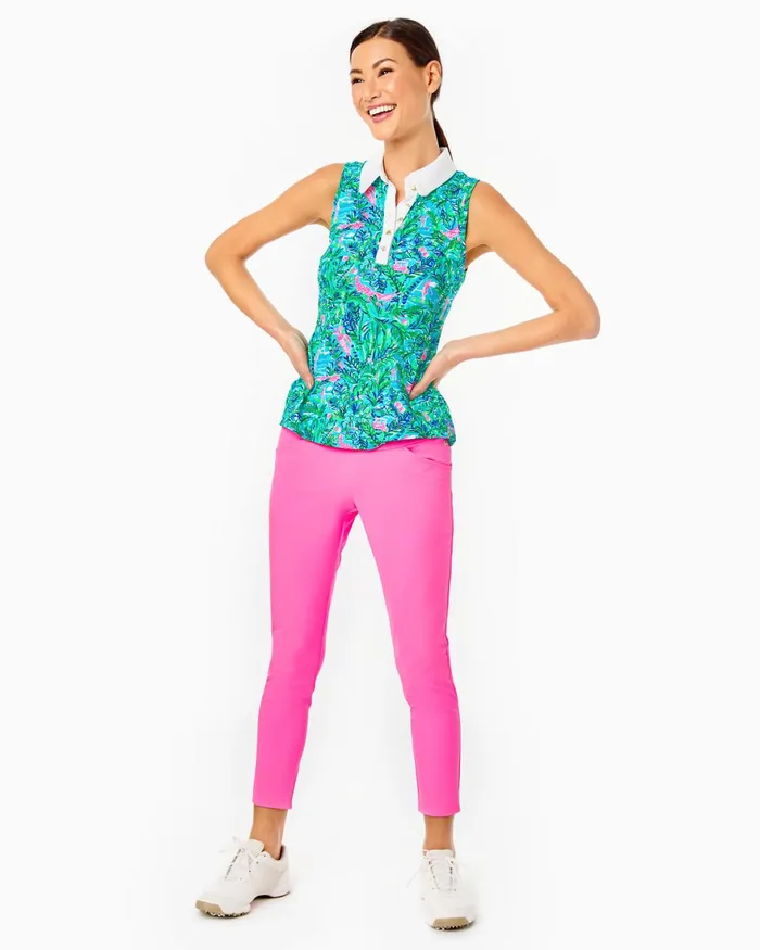 Tops Women Lilly Pulitzer UPF 50 Luxletic Frida Puff Sleeve Polo Mandevilla Baby Paradise Petals Tops Women Lilly Pulitzer UPF 50 Luxletic Frida Puff Sleeve Polo Mandevilla Baby Paradise Petals