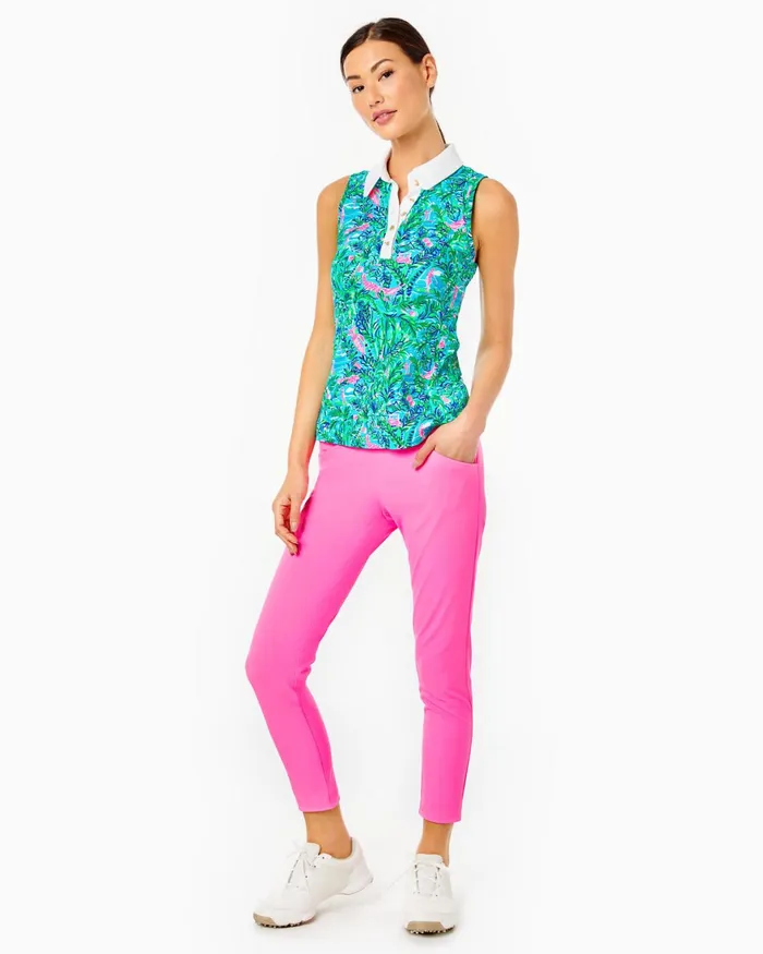 Tops Women Lilly Pulitzer UPF 50 Luxletic Frida Puff Sleeve Polo Mandevilla Baby Paradise Petals Tops Women Lilly Pulitzer UPF 50 Luxletic Frida Puff Sleeve Polo Mandevilla Baby Paradise Petals