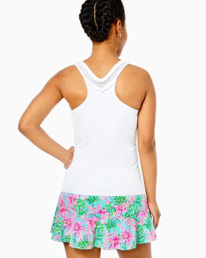 Tops Women Lilly Pulitzer UPF 50 Luxletic Ruah Bra Tank Top Resort White
