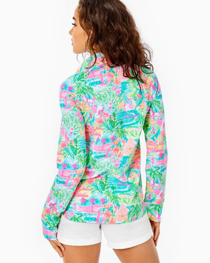 Tops Women Lilly Pulitzer UPF 50 Skipper Popover Multi Lilly Loves California