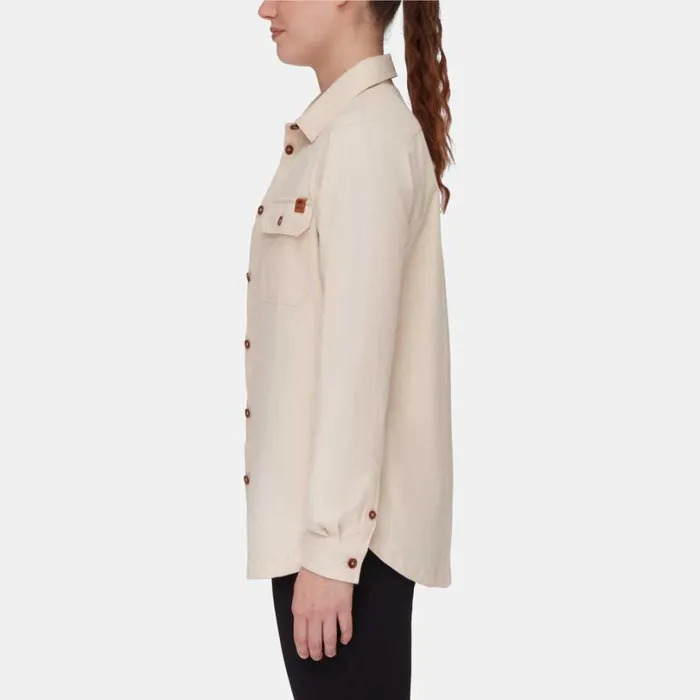 Tops Women Mammut Tamaro Undyed Longsleeve Shirt Light Brown Tops Women Mammut Tamaro Undyed Longsleeve Shirt Light Brown