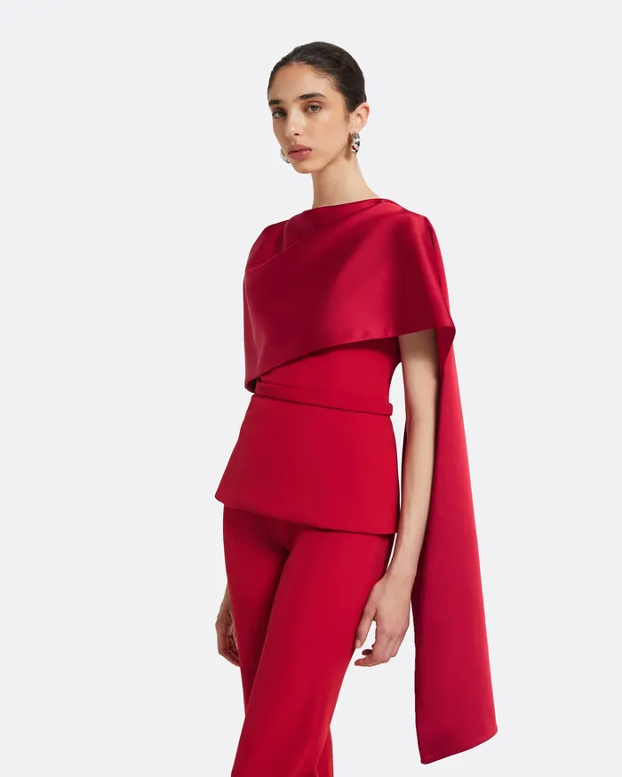 Tops Women Safiyaa Evangeline Dazzling Red Top Dazzling Red