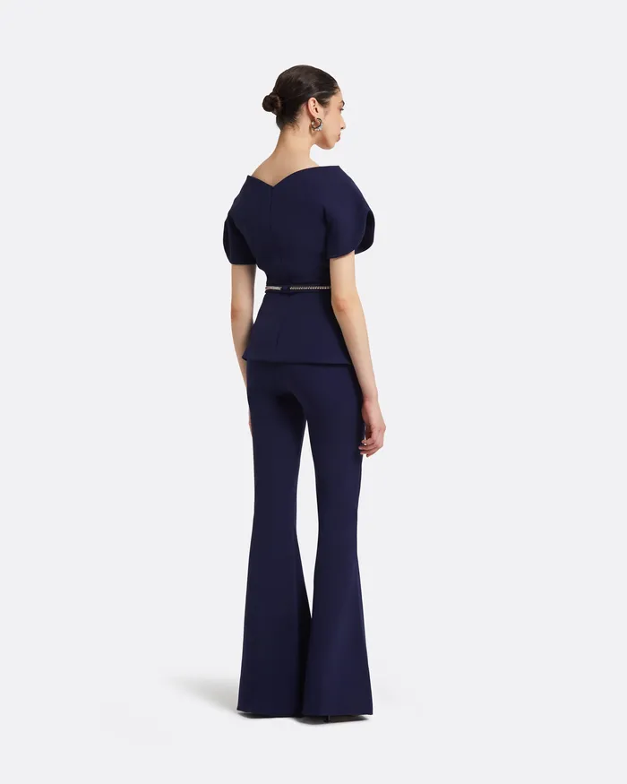 Tops Women Safiyaa Finty Azurite Blue Top With Embroidered Belt Azurite Blue