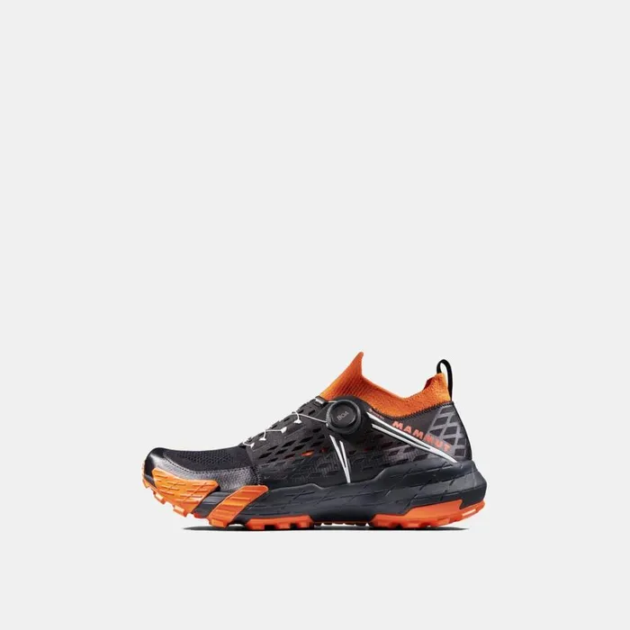 Trail Running Shoes Men Mammut Aenergy TR BOA Mid GTX Blackdark Tangerine