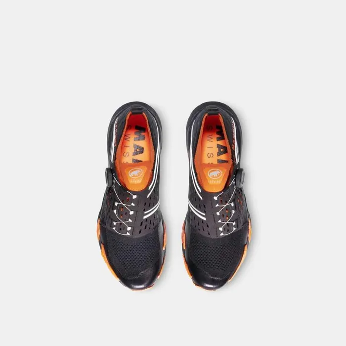 Trail Running Shoes Men Mammut Aenergy TR BOA Mid GTX Blackdark Tangerine