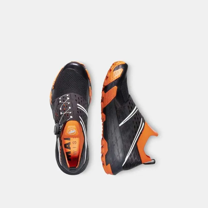 Trail Running Shoes Men Mammut Aenergy TR BOA Mid GTX Blackdark Tangerine