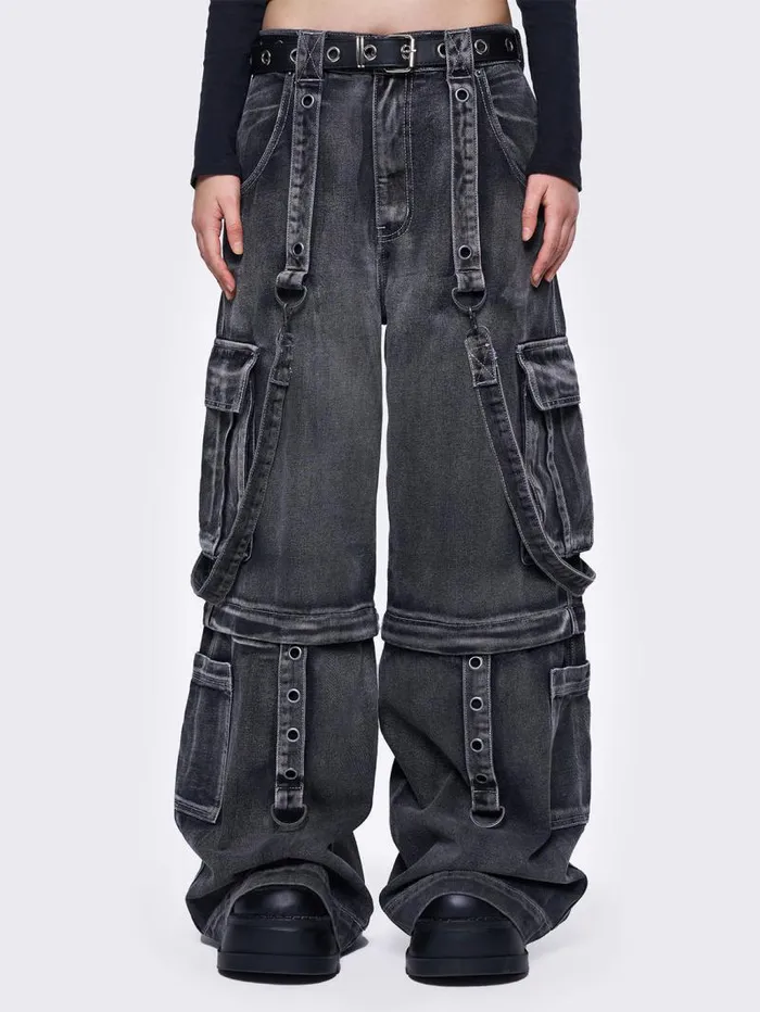Trek Grey Cargo Jeans Women Minga London Bottoms